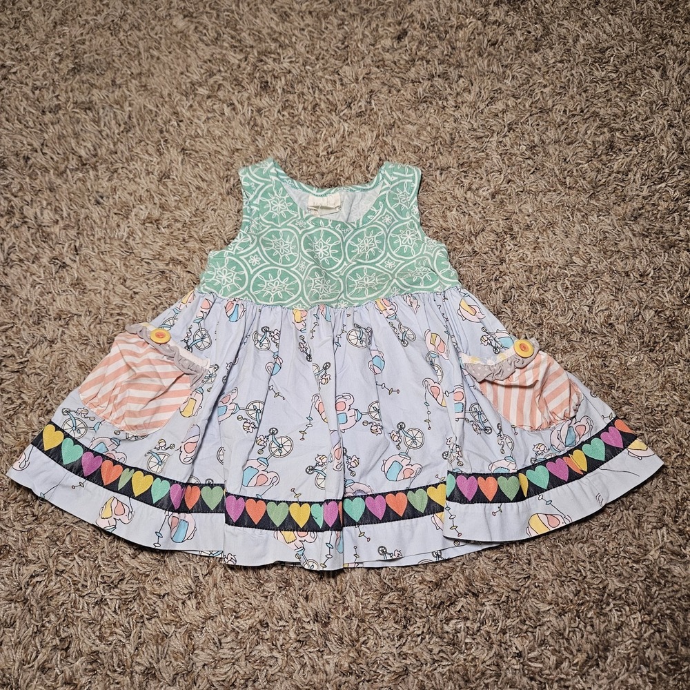 Matilda Jane Size 2 It's‎ a Wonderful Parade Three Ring Sara Top Elephants